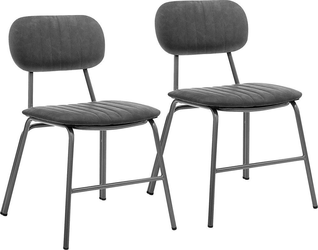 Stuhl 2er Set Vivila Dunkelgrau