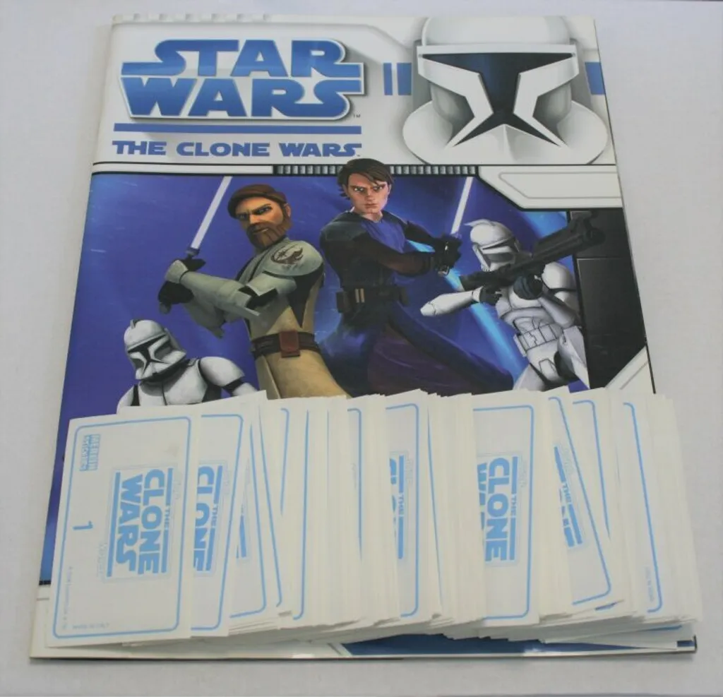 Star Wars La Guerre des Clones Set Complet de Stickers et Album Panini