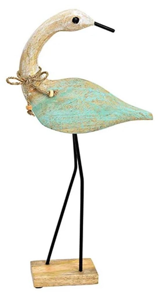 Große Storch Figur aus Holz 42 cm - als Deko oder Geschenk zur Geburt
