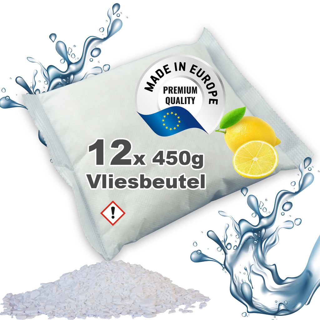 12x 450g Luftenfeuchter Granulat mit Zitronenduft Produktbild 