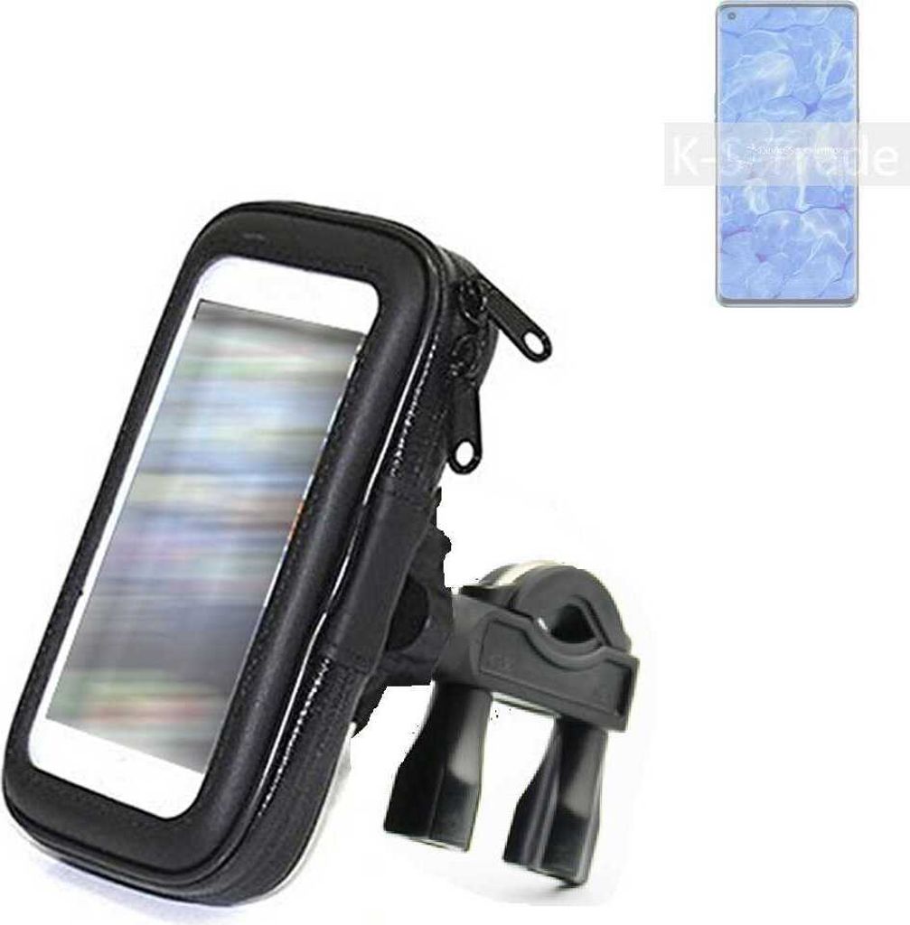 K-S-Trade Fahrrad-Halterung kompatibel mit Oppo Reno6 Pro+ 5G Handy-Halterung Halter Lenkstange Fahrradhalterung Motorrad Bike Mount Wasserabweisend