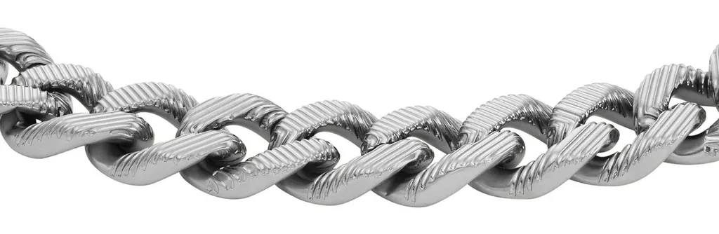 OFFERTA Fossil Harlow Linear Bracelet | Argento Acciaio Uomo - 4