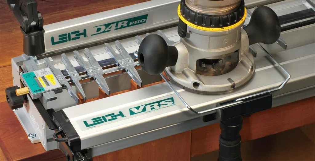 Support de défonceuse avec aspiration intégrée Leigh VRS pour défonçage net