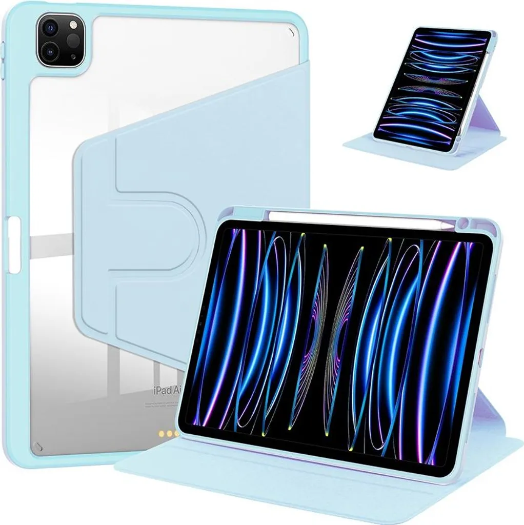 INF iPad Pro 11 2024 Cover Blu Girevole 360° - Best Seller 2024