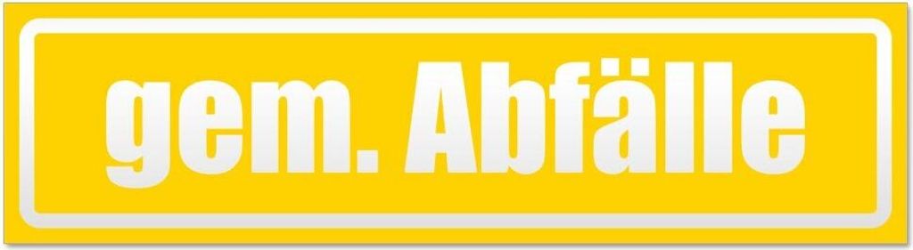 Kiwistar gem. Abfälle invertiert Magnetschild Schild magnetisch - 20cm Gelb - Magnetfolie für Auto PKW Kfz