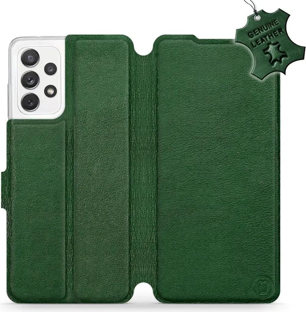 Echtleder Handyhülle für Galaxy A72 5G, Mobiwear Leather, Grün