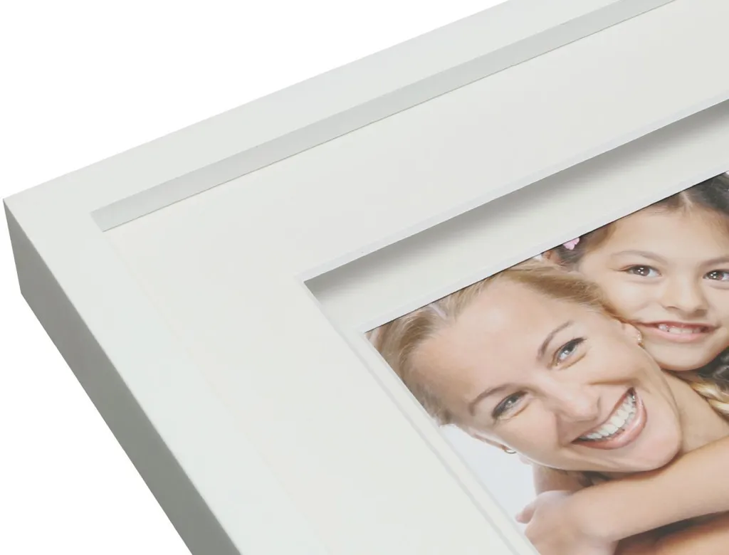 Cornice Legno Bianco 20x20 con Passepartout | Regalo Emozionale s67nk - 2