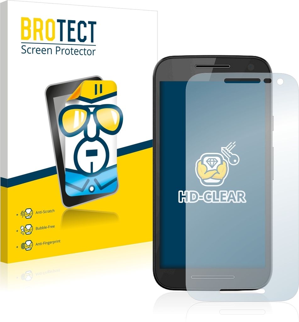 2x Für Motorola Moto G3 / G 3. Generation Schutzfolie BROTECT Displayschutz Display Schutz Folie Klar Transparent