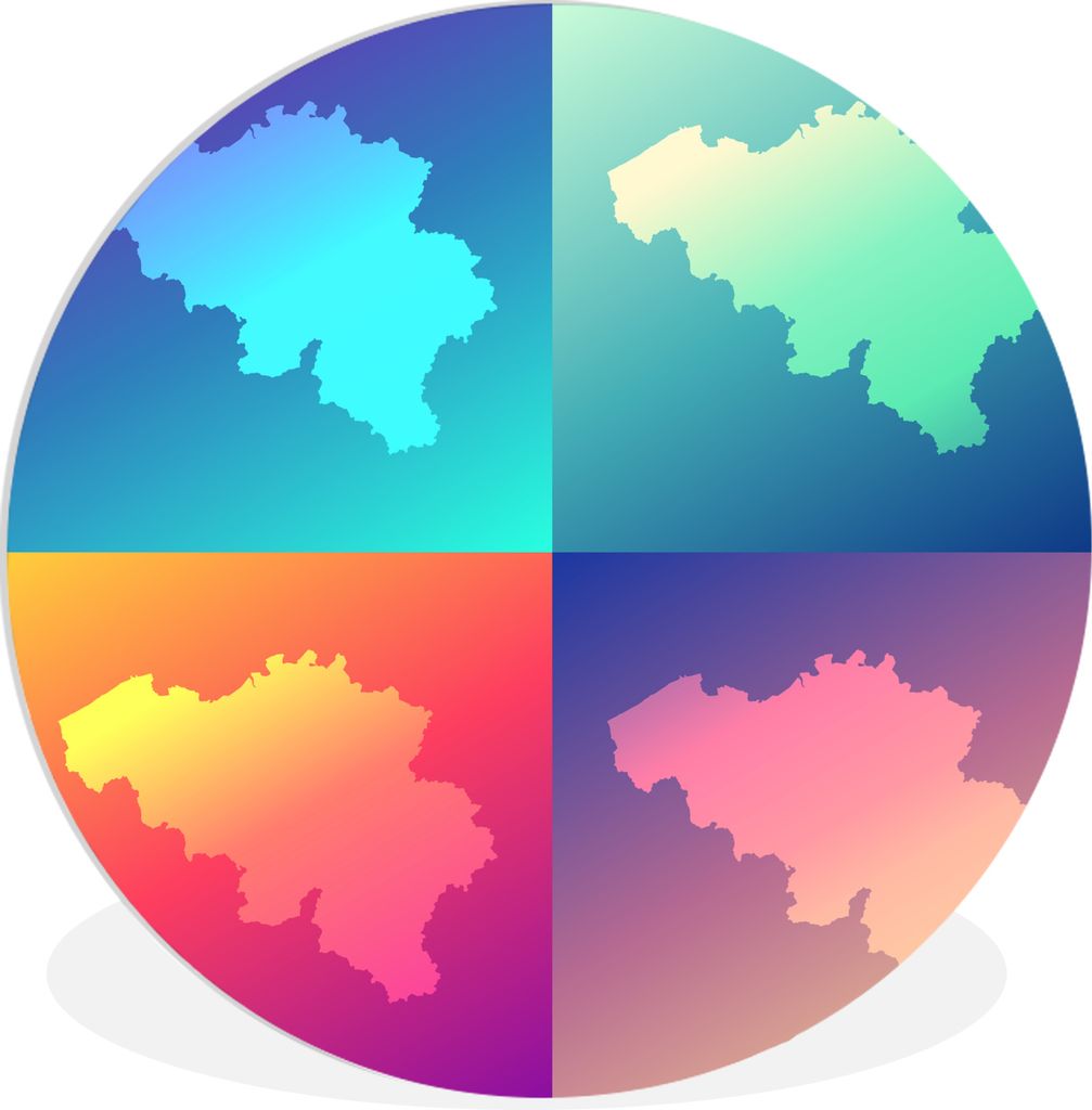 MuchoWow - Wand-Kreis - Wohnzimmer - Bild - Runde - Wanddeko - Dibond - Kunstdrucke