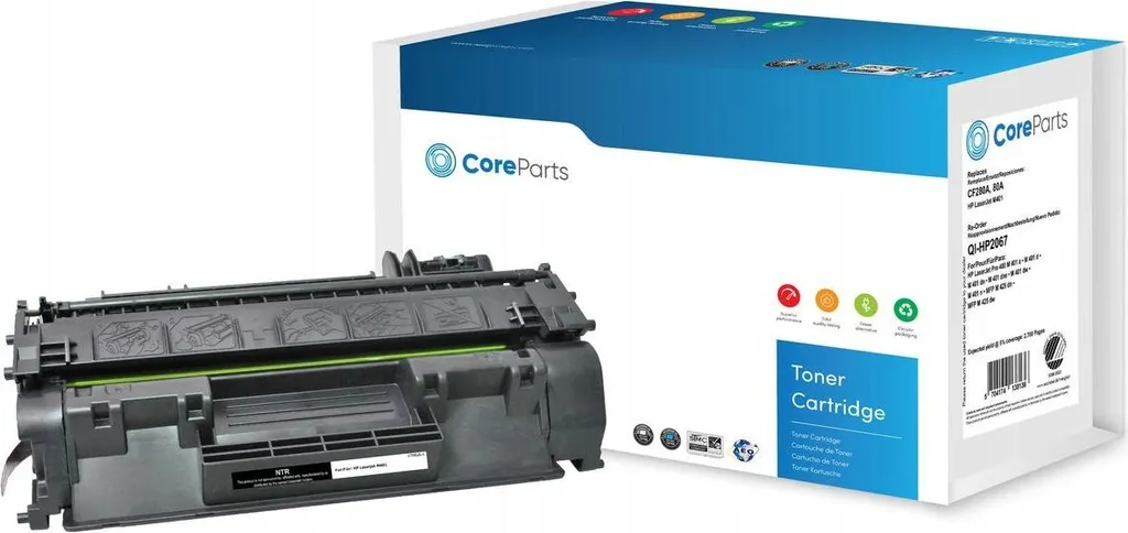 Toner Noir CoreParts CF280A (HP 80A) pour LaserJet Pro 400 et M401
