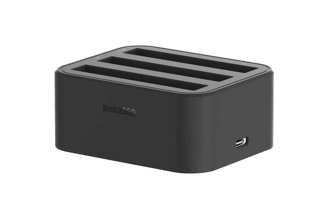 Per Insta360 X5 Custodia di Ricarica Intelligente Portatile con 2 Batterie, HUB di Ricarica per la Gestione Delle Batterie Della Videocamera Sportiva 360 X5