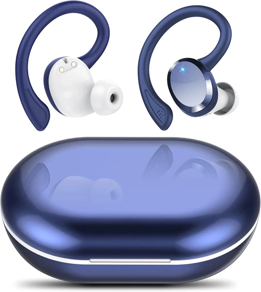 Kabellose Sportkopfhörer Q38 Bluetooth 5.4, ENC Mikrofon, Hi-Fi Stereo, IPX7 Wasserdicht, LED Akkuanzeige, 68h Spielzeit