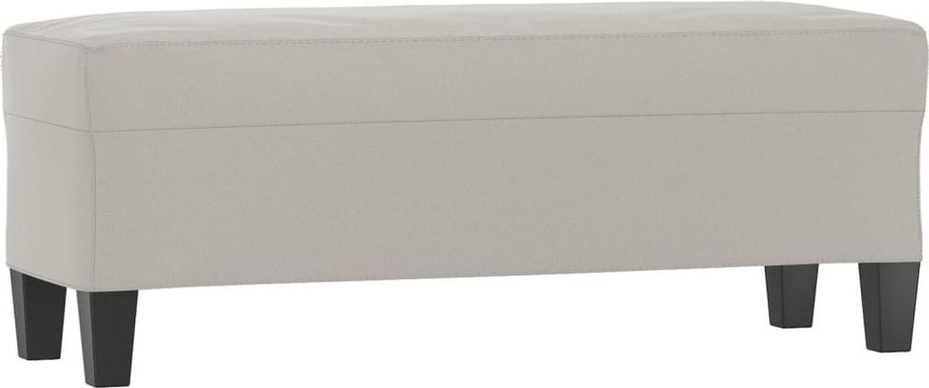 vidaXL Sitzbank Hellgrau 100x35x41 cm Mikrofasergewebe