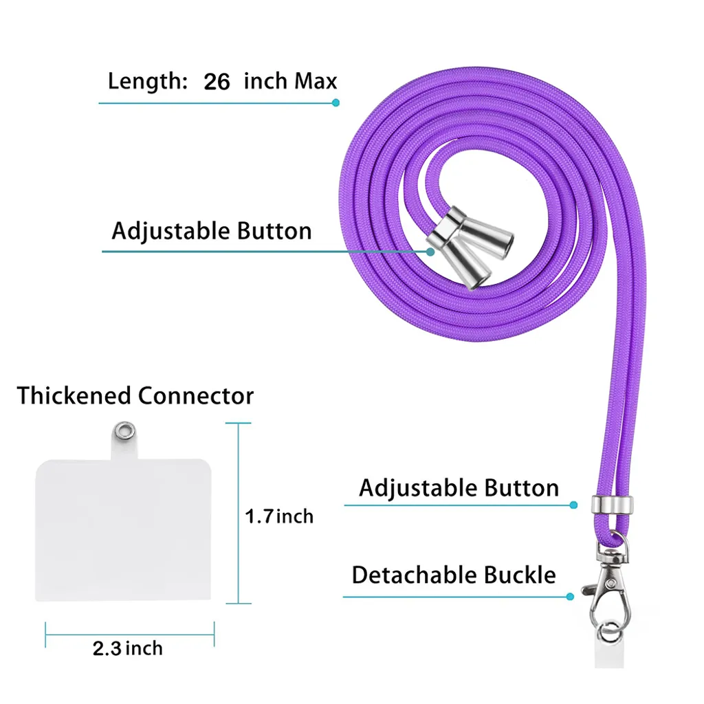Custodia con cinturino per Samsung Galaxy S23 Ultra, bumper in TPU a fantasia, custodia protettiva con cinturino regolabile Viola - 7