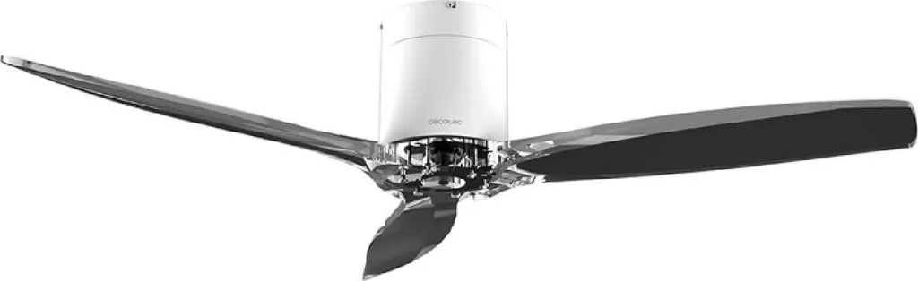 Ventilatore da soffitto Cecotec EnergySilence Aero 5285 WhiteTransparent Connected, Motore DC 40W, Diametro 132 cm, Basso consumo energetico, Wifi, Telecomando, Outdoor, Timer, Estate e inverno, Silenzioso