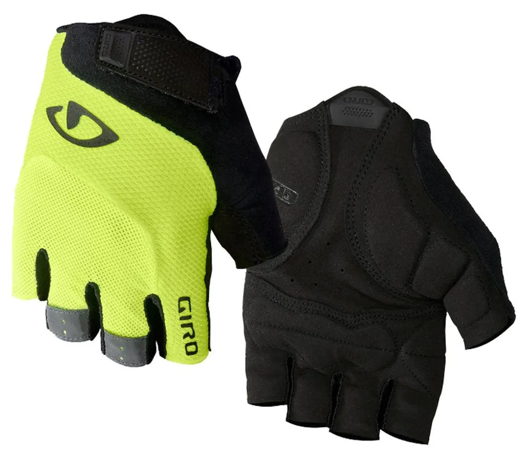 Gants de Cyclisme Giro Bravo Gel Taille S Jaune Vif - Confort et Style