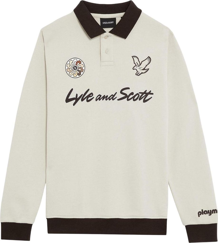 Lyle & Scott - "PLAYMOBIL" Sweatshirt für Kinder, Mit Kragen GT8409 (128) (Beige)