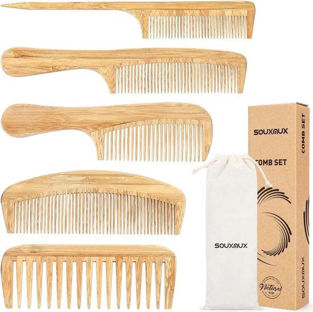 Brosse anti-casse en poils naturels pour cheveux fragiles et fins
