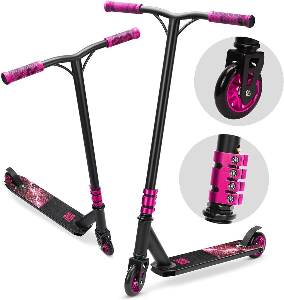 BOLDCUBE Tretroller / Deluxe Stunt-Scooter, Pink Produktbild 