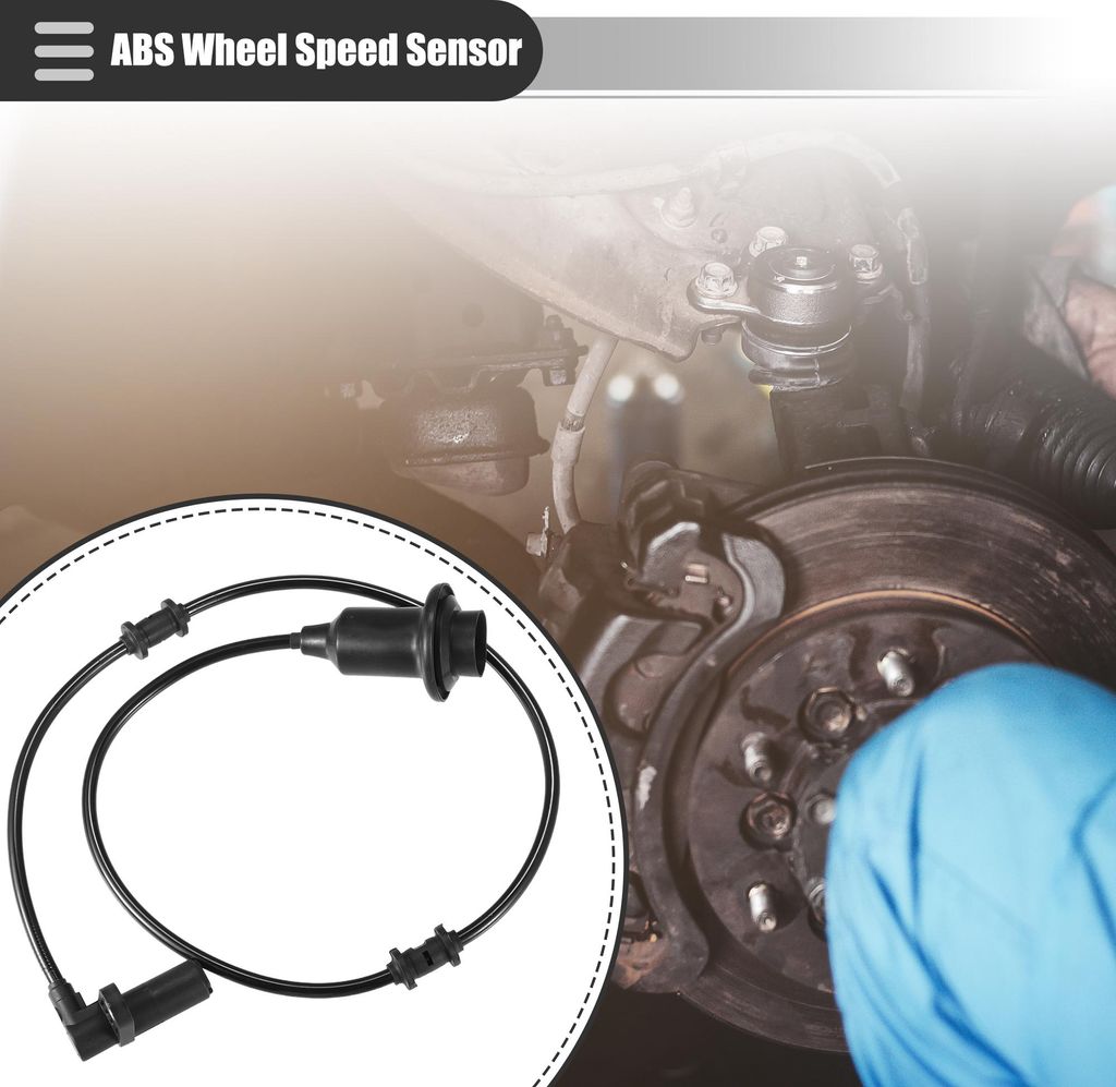 ABS Rad Drehzahl Sensor Hinter Linke für Mercedes-Benz Kunststoff Schwarz