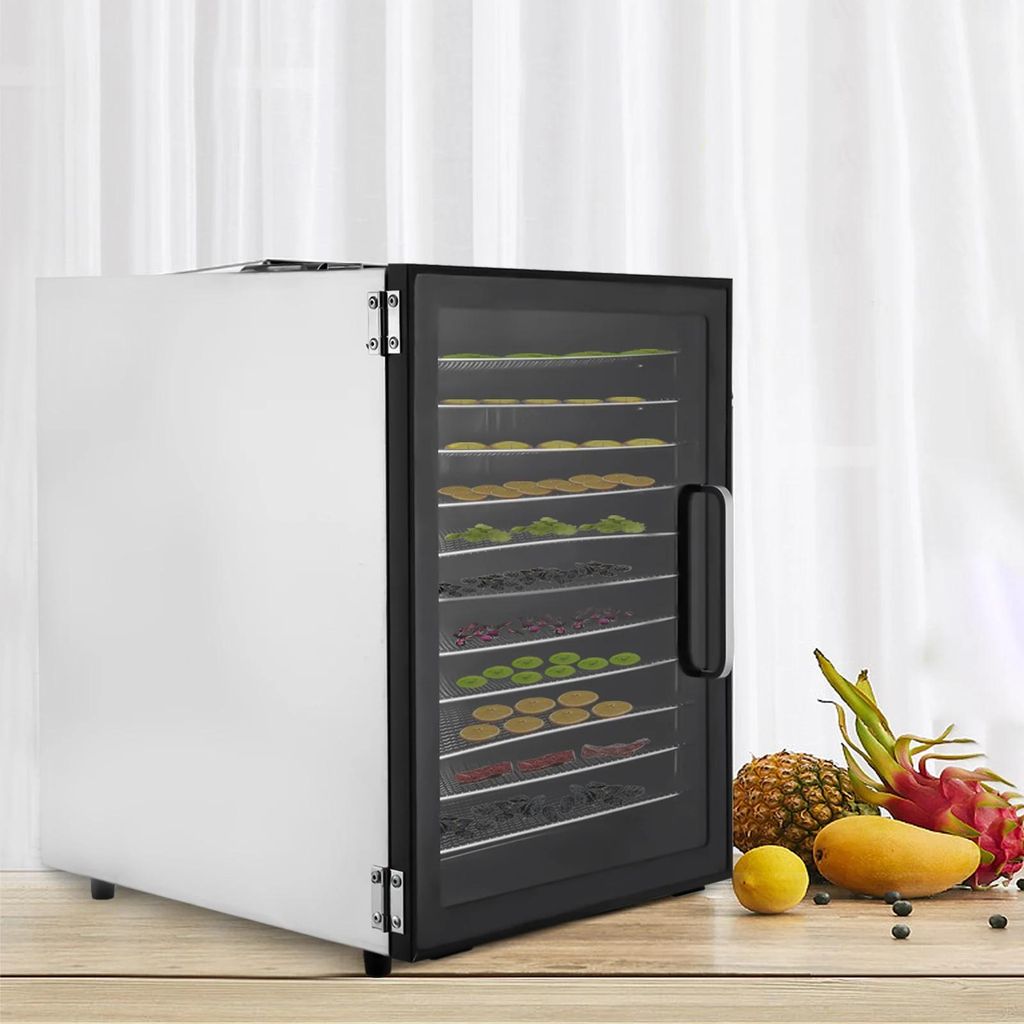 Lebensmitteltrockner - Dörrautomat - 12 Edelstahl-Einschübe - 800 W - Für Jerky, Obst & Fleisch - - Für den Heimgebrauch