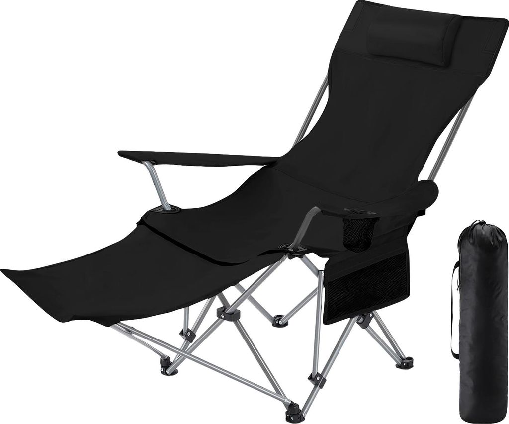 MODFU Gartenstühle, 5-fach verstellbare klappbare Liege für Camping, Garten, Angeln, Strand oder Büro – faltbares Outdoor-Bett, Relaxliege, tr...