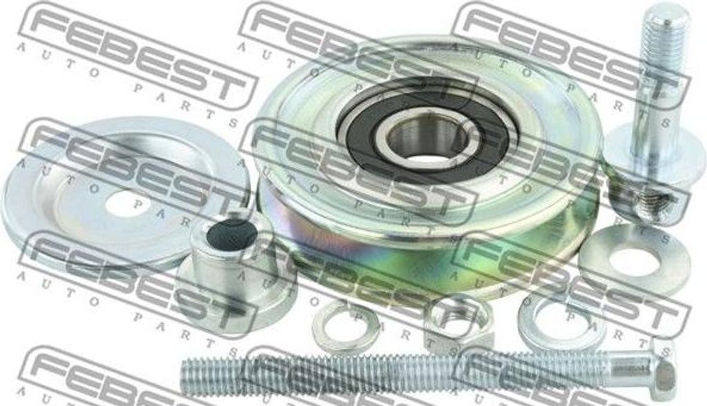 FEBEST 0487-K96W Spannrolle, Keilrippenriemen OE MB609125 kompatibel mit Pajero