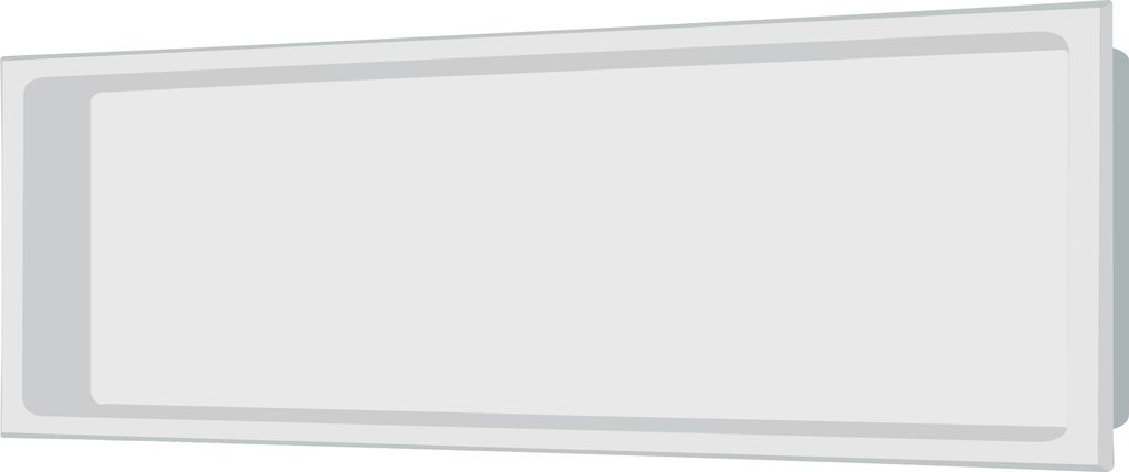 Edelstahl Wandnische 30 x 90 cm (weiß)
