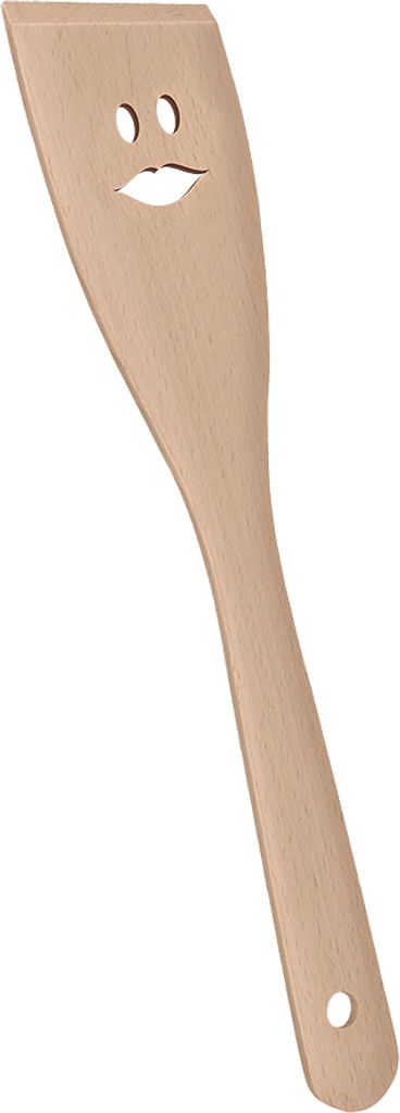 METALTEX 570316000 Pfannenwender 30 cm MRS. aus Buchenholz mit Gesicht Frau / Wender