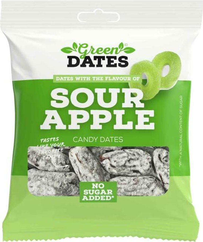 Green Dates Sour Apple 90g Produktbild 