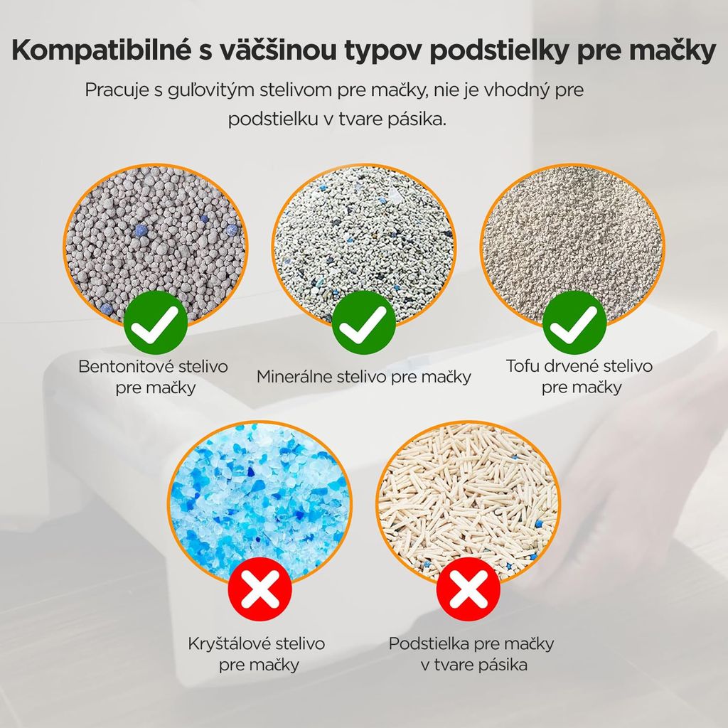 Samočistiaca podstielka s veľkou kapacitou, automatická Obrázok produktu 6