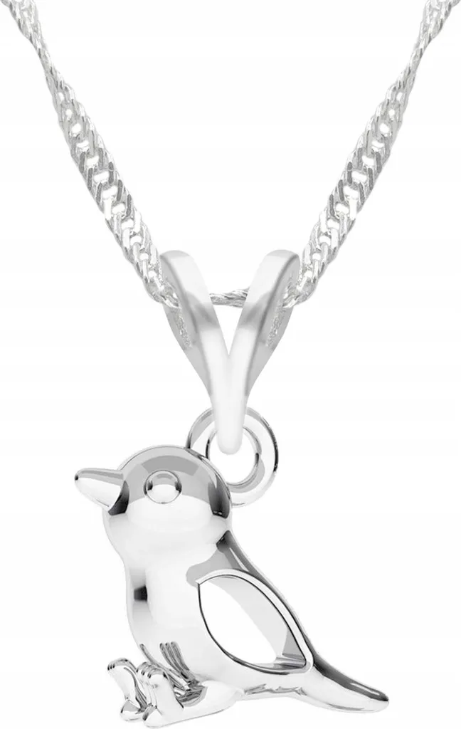 Collana d'argento con passero Uccello Passero ARGENTO 925