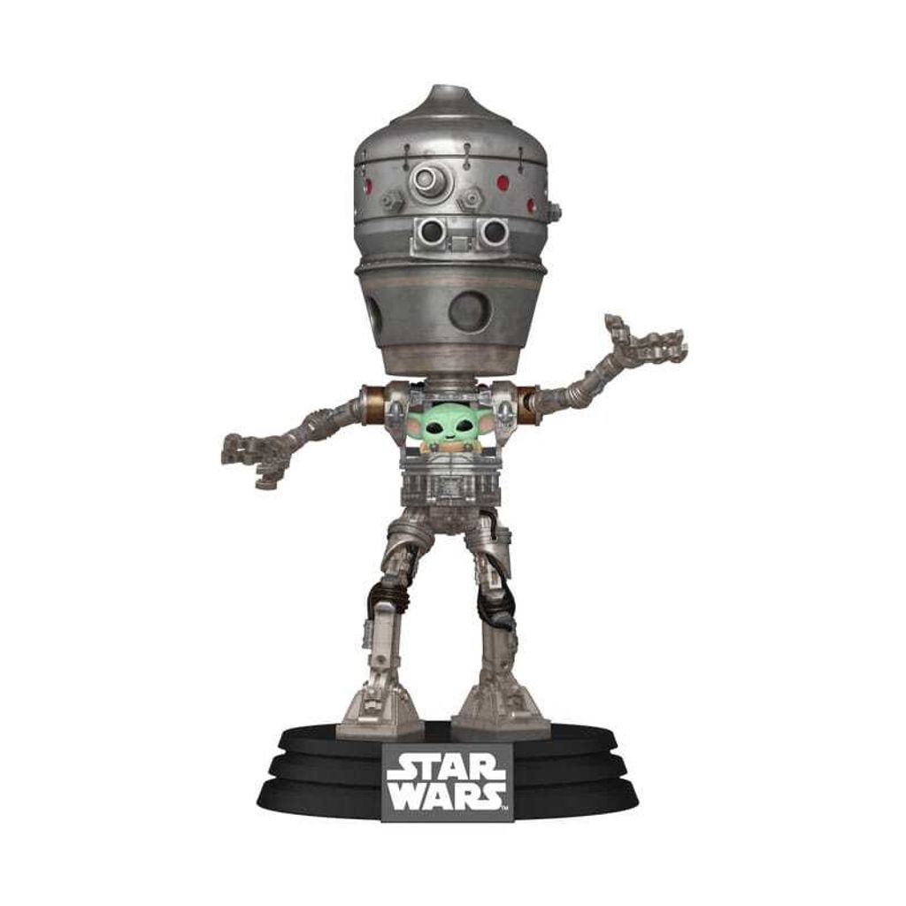 Funko Pop! Deluxe Star Wars: Mandalorian IG-12 z Grogu - Immagine del prodotto 