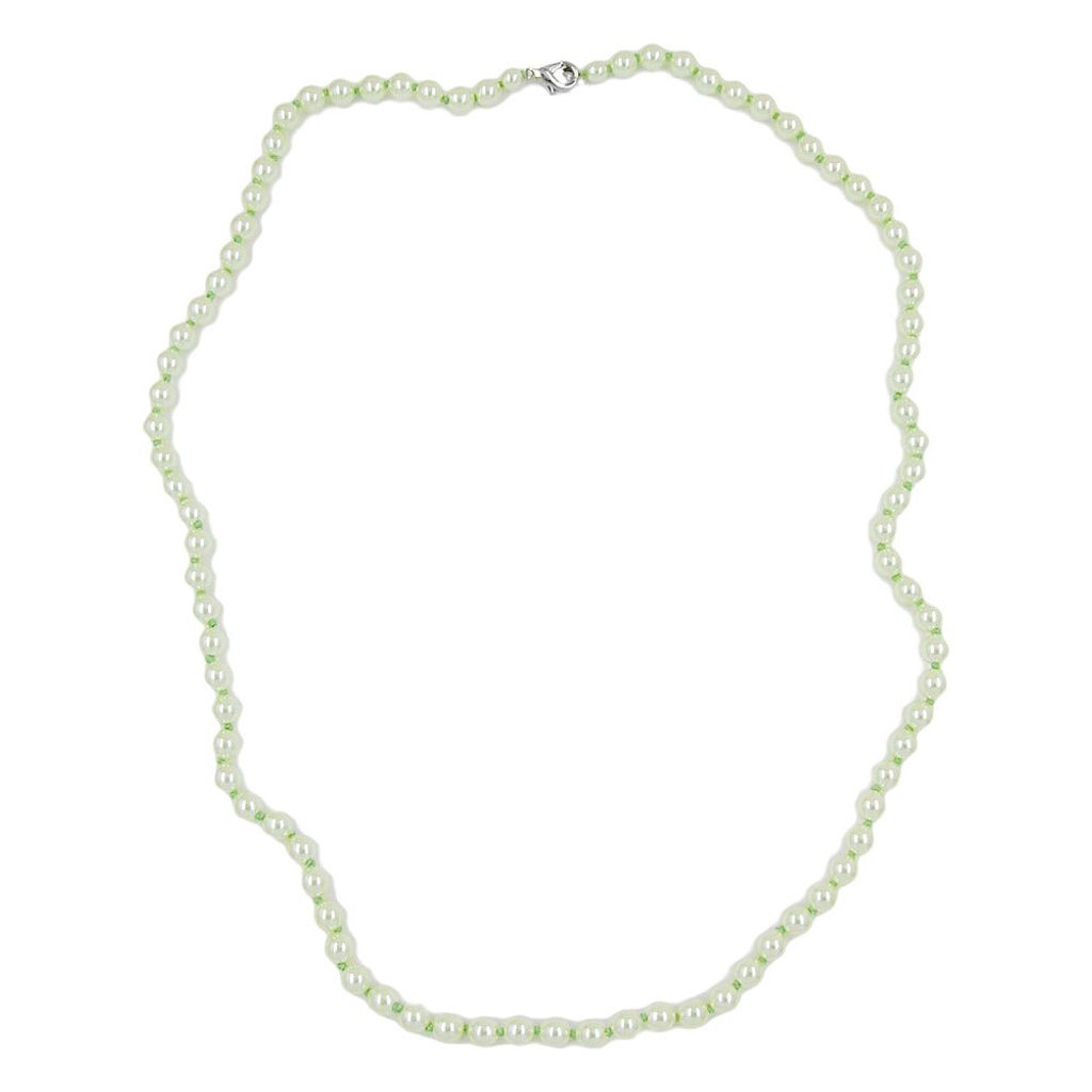 Kette Glasperlen mintfarben geknotet 60cm grün 6mm Produktbild 