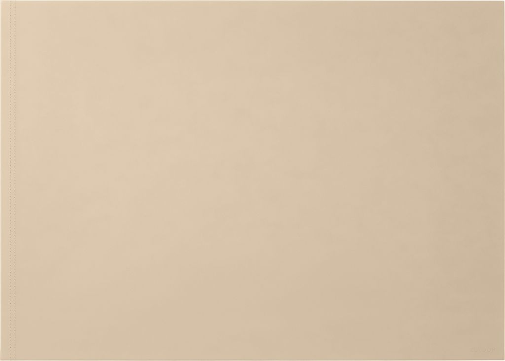 Schreibtischunterlage Leder Beige cm 50x35 - Struktur aus Stahl Gleitschutz - Doppelte Nähte - Hergestellt in Italien