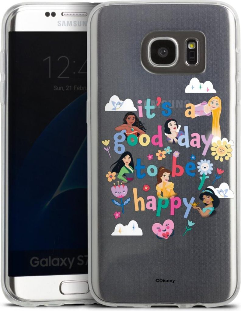 DeinDesign Slim Hülle für Samsung Galaxy S7 Edge Silikon Case Ultra Dünn Handyhülle Disney Princess Offizielles Lizenzprodukt Prinzessin