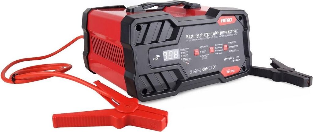 Batterieladegerät mit Starthilfe 12V/24V 12A, Boost 75A Produktbild 