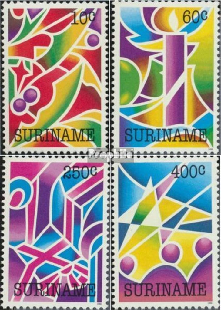 Briefmarken Suriname 1992 Mi 1422-1425 (kompl.Ausg.) postfrisch Weihnachten