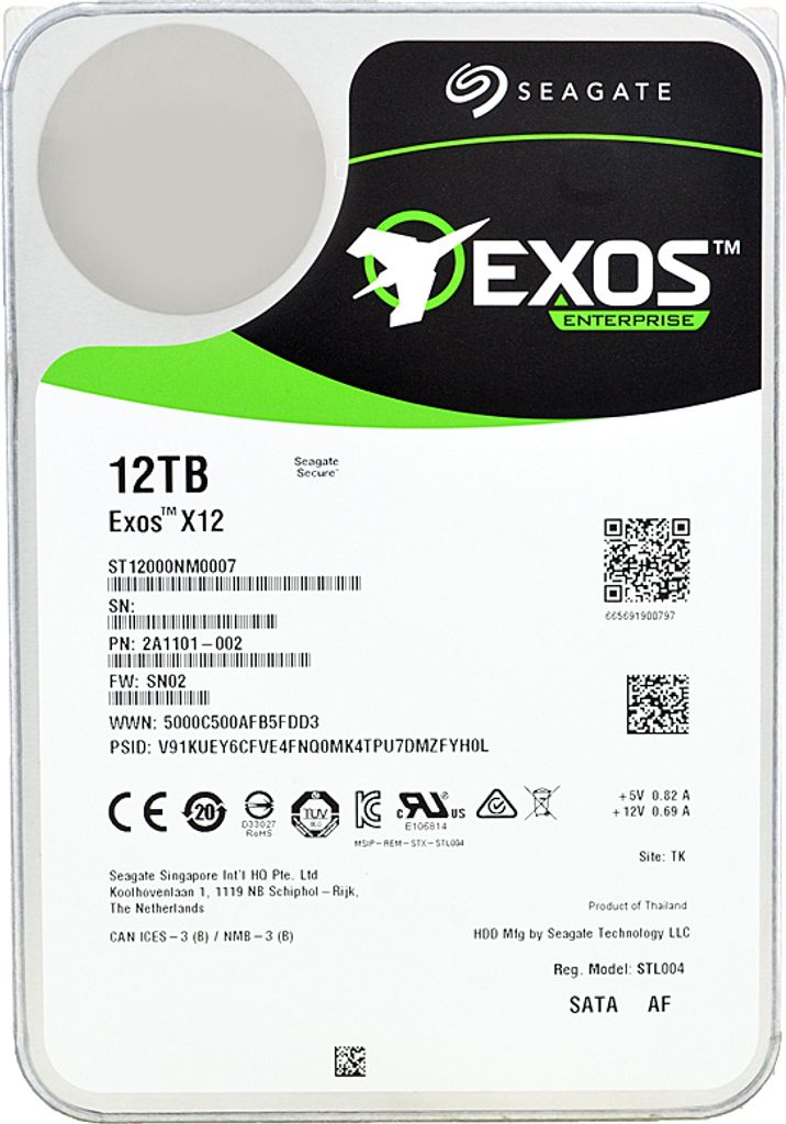 Seagate ST12000NM0007 12TB 7200Rpm 256Mb Cache Sata III Produktbild 