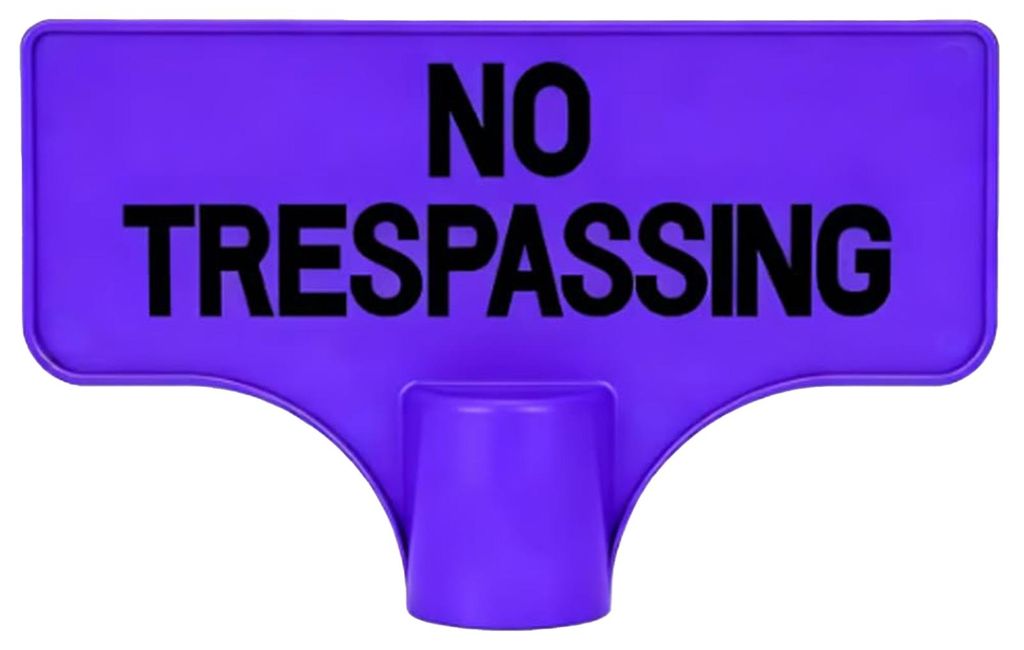 Betreten verboten – Orange-violettes Warnschild für Grundstücke – Wetterfest – Gut sichtbares Außenkennzeichen für T-Pfosten – Geeignet...