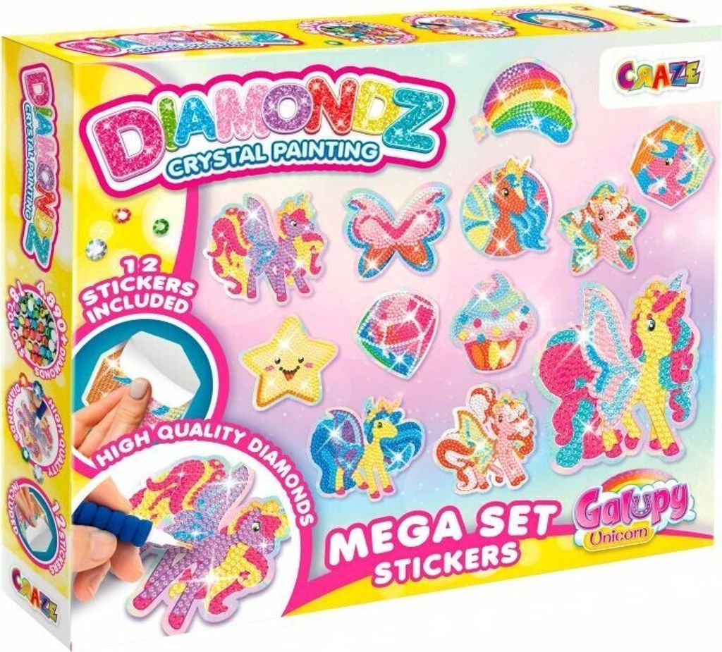 Craze DIAMONDZ Galupy Unicorn Mega Sticker Set Produktbild 