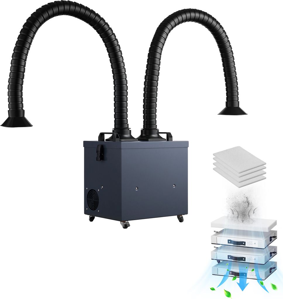 SucceBuy Schweißrauchabsauger 275W Lötrauchabsorber 380m³/h Lötrauchabsaugung