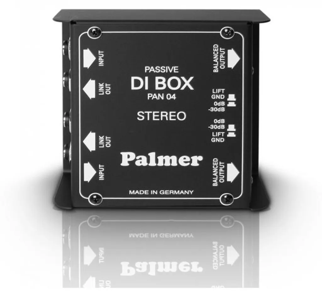 Boîtier de Direct DI Passif Palmer PAN 04 Double Canal pour Clavier et Basse