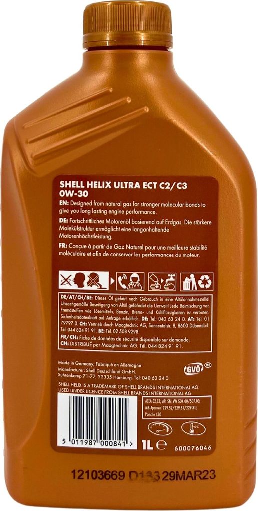 Shell Helix Ultra ECT C2 C3 0W-30 1 Liter Produktbild 5