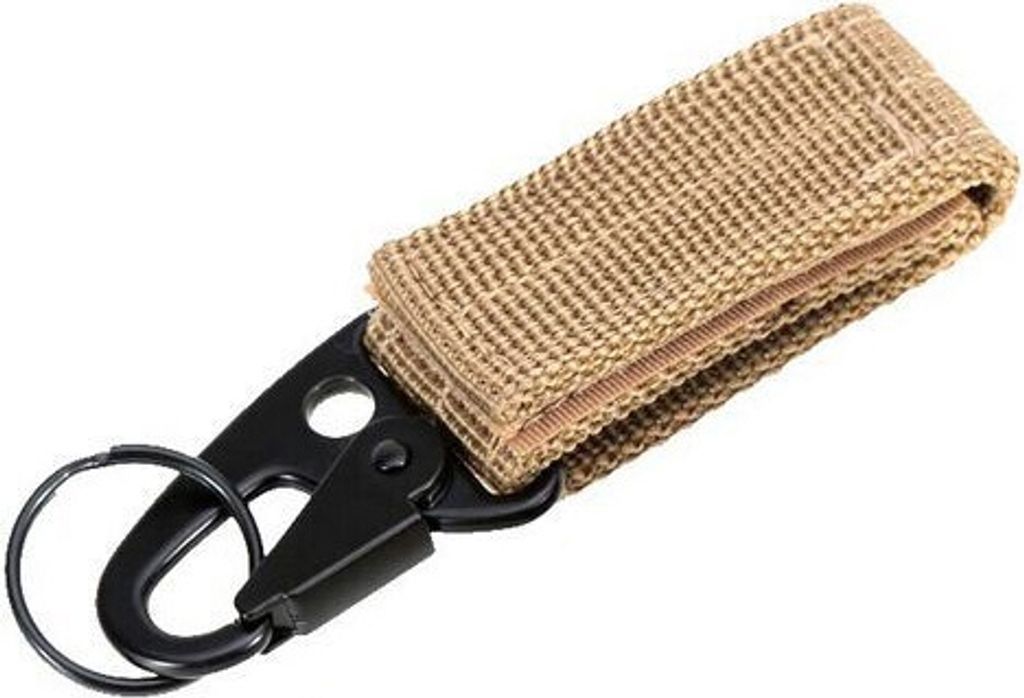 INF 5-teiliges Set multifunktionaler Karabiner-Schlüsselanhänger Khaki