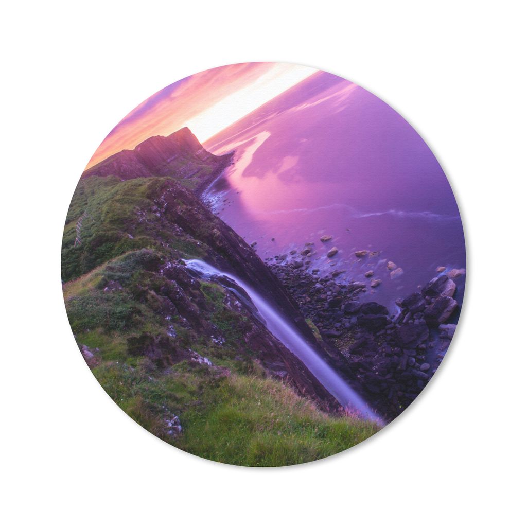 MuchoWow Mauspad Mousepad Wasserfall führt in den Atlantischen Ozean 20x20 cm - Mousepads - Maus Mat - Pad - Mausunterlage - Schreibtischmatte