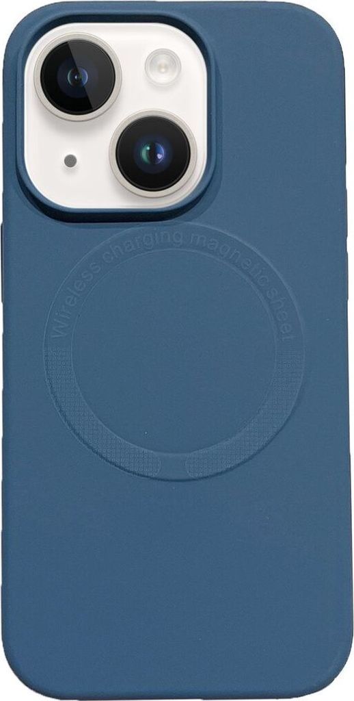 König Design Hülle kompatibel mit Apple iPhone 15 Plus Kunststoff Soft Handyhülle - Handy Case Dunkelblau