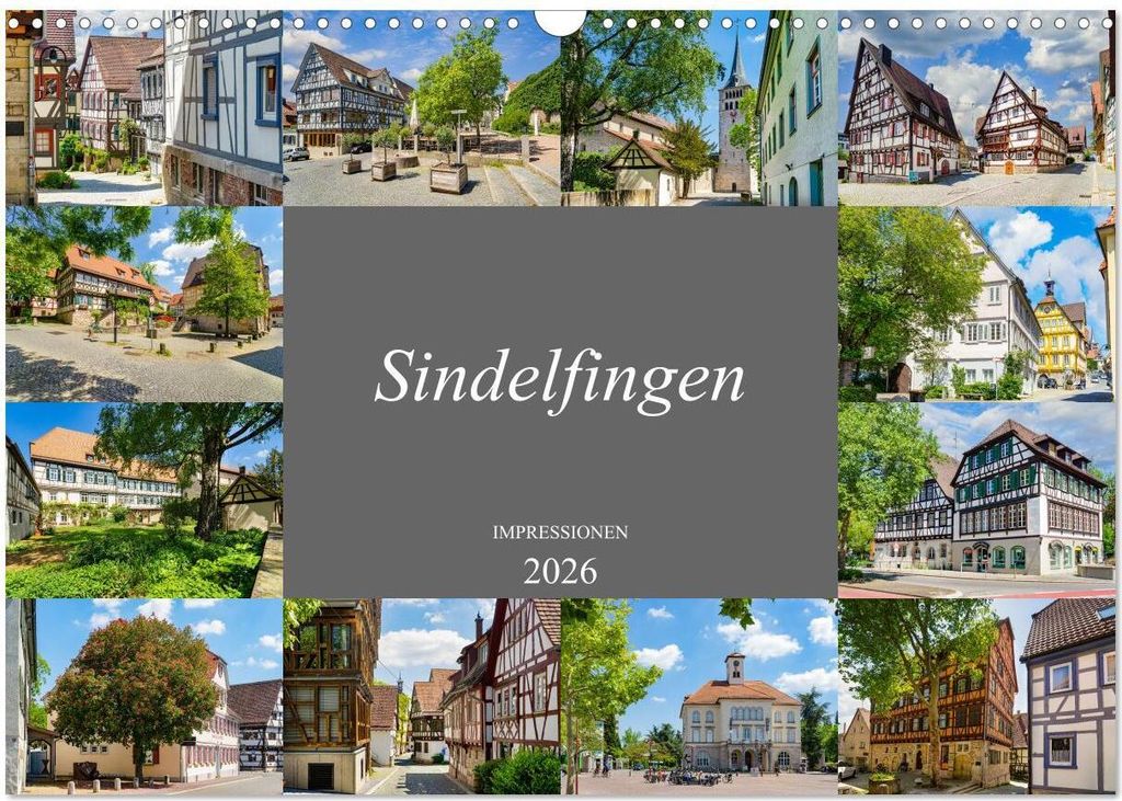 Sindelfingen Impressionen (Wandkalender 2026 DIN A3 quer), CALVENDO Monatskalender