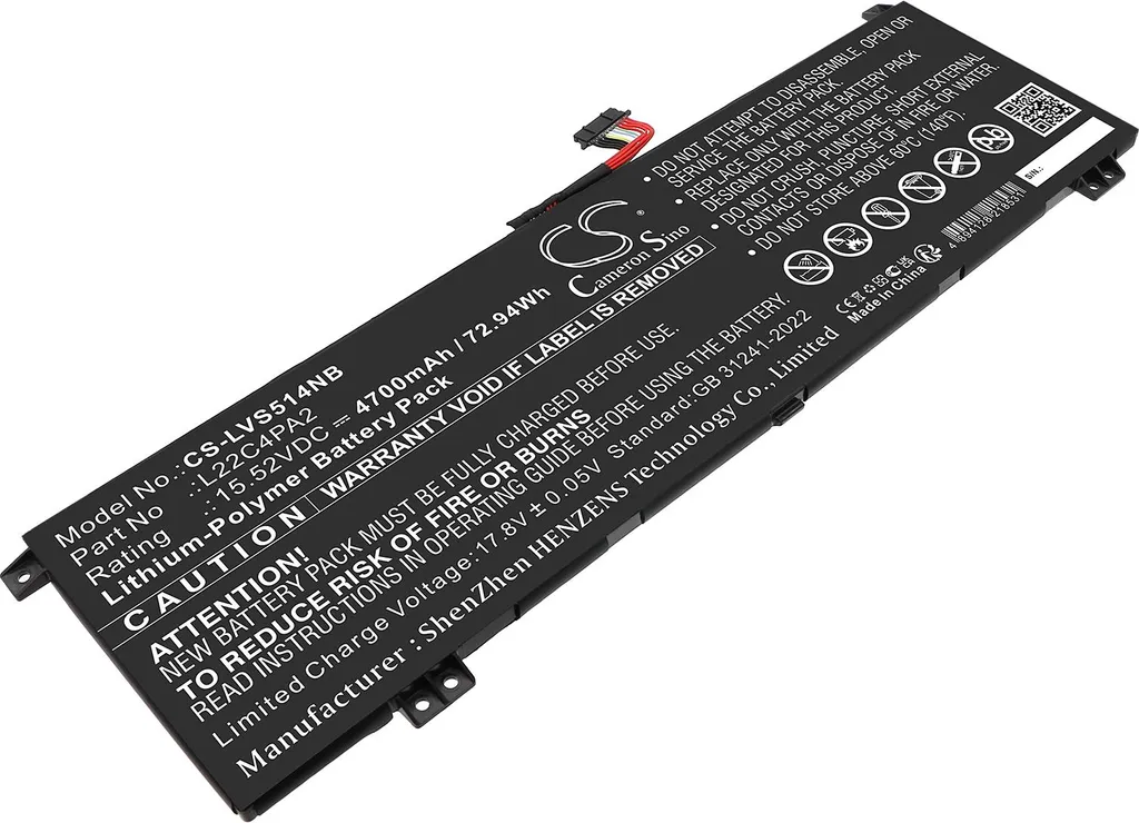 Batterie de Rechange pour PC Lenovo Legion Slim 5 14APH8 Série 82Y5