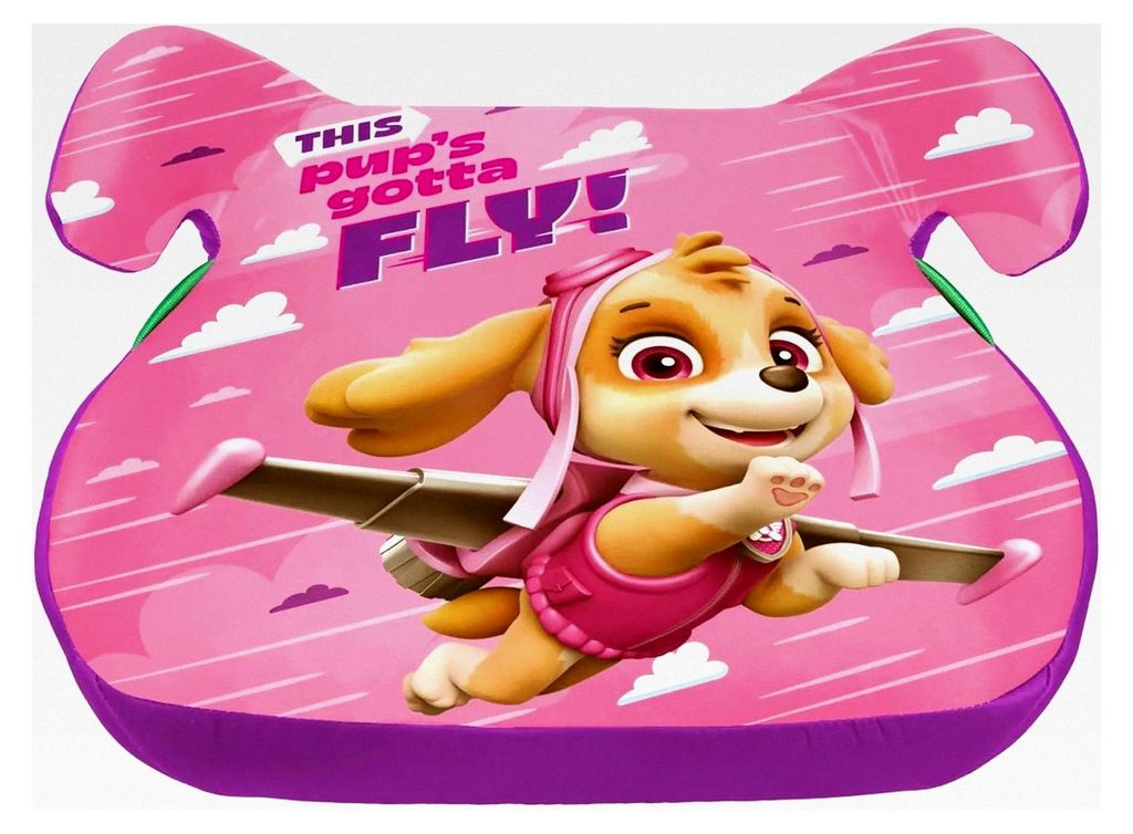 Sitzerhöhung für Kinder: "SKYE", Mädchen - dieser Welpe muss fliegen! EC Norm 129